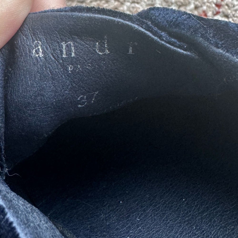 Sandro Blue Velvet Sneakers Size 37 (US 7) - Picture 4 of 5